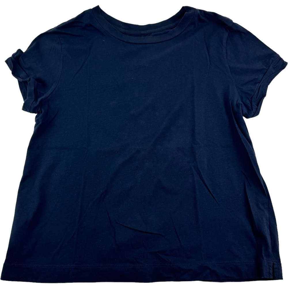 LOFT Navy Blue‎ Short Sleeve Cotton T-Shirt Womens Size Large